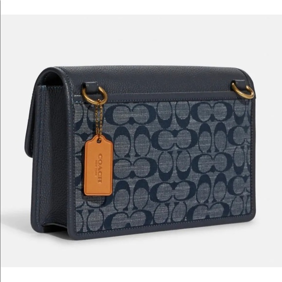 NWT Coach Turner Flap Crossbody In Signature Chambray - Picture 6 of 7